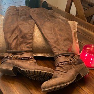 Brown Knee Boots- Jellypop Size 9.5